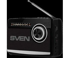 Garsiakalbis SVEN SRP-535, juodas (3W, FM/AM/SW, USB, Micro SD, žibintuvėlis, baterija)