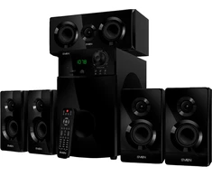 Speakers SVEN HT-210, juodas (125W, Bluetooth, Optical, Coaxial, FM, USB/SD, Ekranas, RC unit)