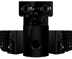 Speakers SVEN HT-210, juodas (125W, Bluetooth, Optical, Coaxial, FM, USB/SD, Ekranas, RC unit)