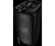 Portable speaker SVEN PS-1000, juodas, power output 2x80W (RMS), TWS, Bluetooth, FM, USB, LED-display, lithium battery