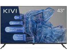 Televizorius Kivi 43U740NB, 43' UHD, Google Android TV, Juodas, 3840x2160, 60 Hz, , 2x10W, 53 kWh/1000h , BT5, HDMI jungtys 4