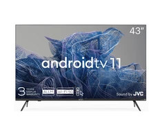 Televizorius Kivi 43U740NB, 43' UHD, Google Android TV, Juodas, 3840x2160, 60 Hz, , 2x10W, 53 kWh/1000h , BT5, HDMI jungtys 4
