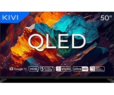 Televizorius TV KIVI 50U720QB 50'' QLED 4K Google TV, Dolby Audio, Max Vivid, HDMI 2.1
