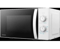Toshiba Sda Mikrobangų krosnelė orkaitė, tūris 20L, mechaninis valdymas, 800W, 5 galios lygiai, LED apšvietimas, atitirpinimas, virimo pabaigos signalas, spalva: Baltas