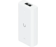 Ubiquiti UniFi 10G PoE+++ Adapteris (90W), can power UniFi PoE+++ devices, reduce dependency on PoE switch power, and provide a Multi-Gigabit LAN connection, Contains RJ45 data input, AC cable with earth ground, and PoE+++ output