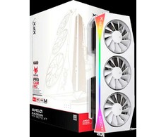 Vaizdo plokštė XFX „Mercury AMD Radeon RX 9070XT OC Baltas Magnetic Air Edition“ su RGB 16 GB GDDR6, HDMI 3xDP, AMD RDNA 4