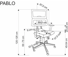 Halmar Darbo kėdė PABLO