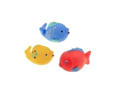 Tullo vonios žaislai be skilutės vandeniui, žuvytės, 3 vnt., 5-8 cm, 509