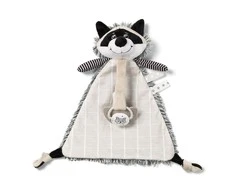 BabyOno minkštas žaislas - migdukas su čiulptuko laikikliu, RACOON ROCKY, 747
