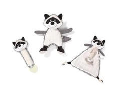 BabyOno minkštas žaislas - migdukas su čiulptuko laikikliu, RACOON ROCKY, 747