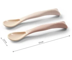Baby Ono BabyOno šaukšteliai lankstūs 2 vnt kreminė rožinė 1066/06