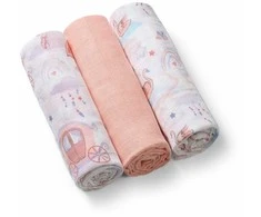 Baby Ono BabyOno vystyklai medvilniniai 3 vnt rožiniai 348/11