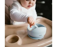 Baby Ono Babyono lėkštutė silikoninė neslystanti mėlyna 1481/01