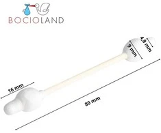 Bocioland krapštukai ausims vaikiški saugus medvilniniai 60 vnt BL159