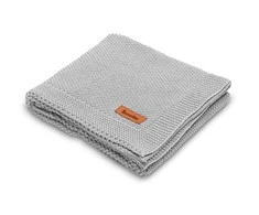 Sensillo pledas megztas, medvilninis, 100x80, pilkas, 4323