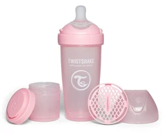 Twistshake buteliukas antikolikinis Pro Double 330ml rožinis 79040
