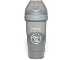 Twistshake buteliukas antikolikinis Pro Double 330ml pilkas 79042