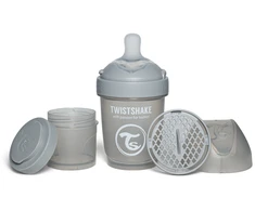 Twistshake buteliukas antikolikinis Pro Double 180ml pilkas 79010