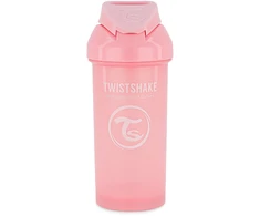 Twistshake buteliukas su šiaudeliu 360 ml nuo 6mėn rožinis 78588