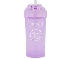 Twistshake buteliukas su šiaudeliu 360 ml nuo 6mėn violetinis 78591