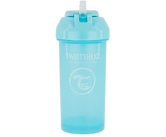 Twistshake buteliukas su šiaudeliu 360 ml nuo 6mėn mėlynas 78589