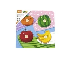Viga Toys Viga medinė dėlionė vaisiai 12M+ 44597