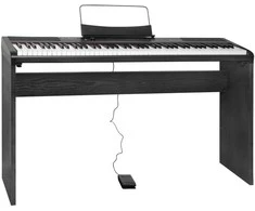 Sceninis pianinas Artesia Performer su stovu, 88 klavišų, Juodas