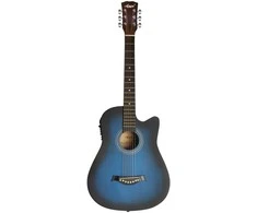 Elektrinės akustinės gitaros rinkinys Aiersi SG040 CE 38", mėlyna