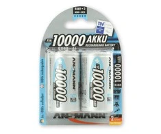 1x2 Ansmann NiMH rech.bat. 10000 Mono D 9300 mAh 5030642