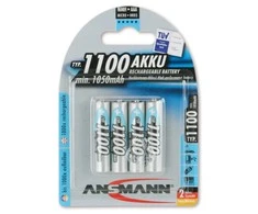 1x4 Ansmann NiMH rech. baterija 1100 Micro AAA 1050 mAh