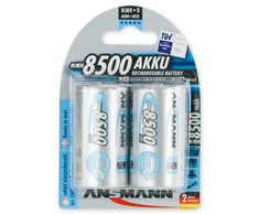 1x2 Ansmann maxE NiMH rech. šikšnosparnis. Mono D 8500 mAh 5035362