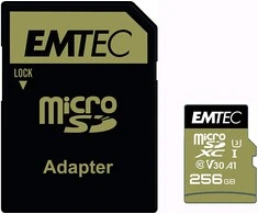 Atminties kortelė Karta Emtec Speedin Pro Micro SDXC 256 GB 10 klasės UHS-I/U3 A1 V30 (ECMSDM256GXC10SP)