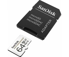 Atminties kortelė SanDisk High Endurance microSDXC 64GB V30 + adapteris