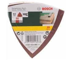Bosch Delta šlif.pop.lapelių rinkinys, K80, 25 vnt.