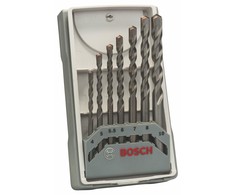Grąžtas Grąžtų komplektas betonui Bosch Sidabrinis Percussion; 4-10 mm; 7 vnt.