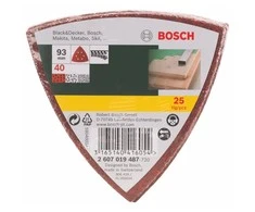 Bosch Delta šlif.popierius K40 25 vnt.