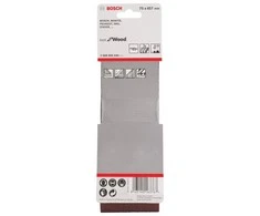 Bosch Šlif.juosta medžiui 75x457,K60/80/100,3 vnt.