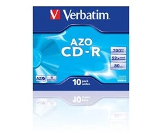 CD-R Verbatim [ brangakmenių dėklas 10 | 700 MB | 52x | Kristalas | DataLife+ AZO ]