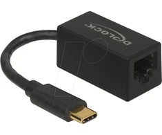 DeLOCK Adap USB3.2> USB-C St> GigaLan juodas - 66043