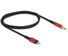 Delock garso kabelis 8 kontaktų Lightning™ kištukas su stereo lizdu 3,5 mm 3 kontaktas 0,5 m