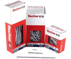 Fischer Spanplattenschraube Power-Fast II 6,0x160 Senkkopf (50 Stück, Teilgewinde, verzinkt)