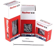 Fischer Spanplattenschraube Power-Fast II 6,0x240 Senkkopf (25 Stück, Teilgewinde, verzinkt)