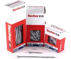 Fischer Spanplattenschraube Power-Fast II 6,0x260 Senkkopf (25 Stück, Teilgewinde, verzinkt)