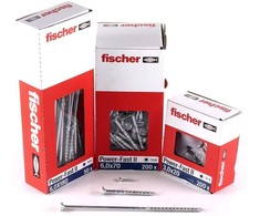 Fischer Spanplattenschraube Power-Fast II 6,0x280 Senkkopf (25 Stück, Teilgewinde, verzinkt)