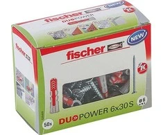 Kaištis Fischer DuoPower, 30 mm x 6 mm, 50 vnt.