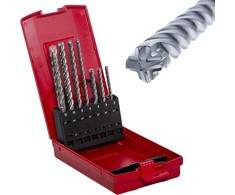 Grąžtas Wiertło Fischer Smūginis gręžtuvas set Quattric II Set, SDS plus (5 pieces, 5-12mm)