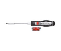 Gedore Raudona magazine ratchet screwdriver 13in1, 1/4 - juodas / red, with 13 bits - 3301337