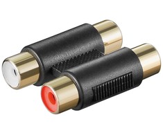 Adapteris AV Goobay RCA (Cinch) x2 - RCA (Cinch) x2 juoda (12419)