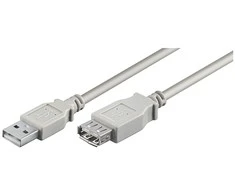 Kabelis USB Goobay USB-A - USB-A 0.6 m Baltas (68624)