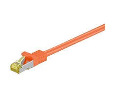 Goobay Wentronic goobay - Komutacinis kabelis - RJ-45 (M) iki RJ-45 (M) - 10,0m - SFTP, PiMF -Cat.7 neapdorotas kabelis - Be halogenų, formos - Oranžinis (91642)